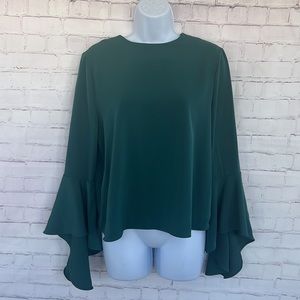 CARMEN Carmen Marc Valvo bell sleeves blouse size 6